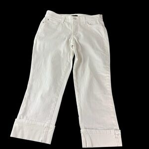 NYDJ Crop Jeans Womens 6 White Lift Tuck Technology Stretch Capri Pants 142
